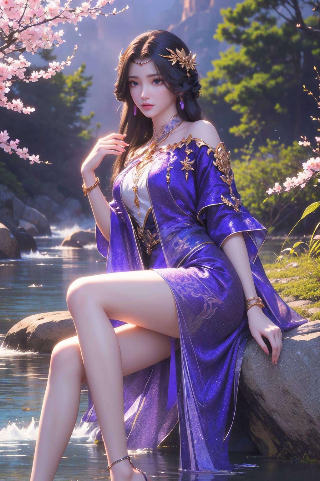 感受别样的动漫风情国漫女神灵动舞姿跃然纸上