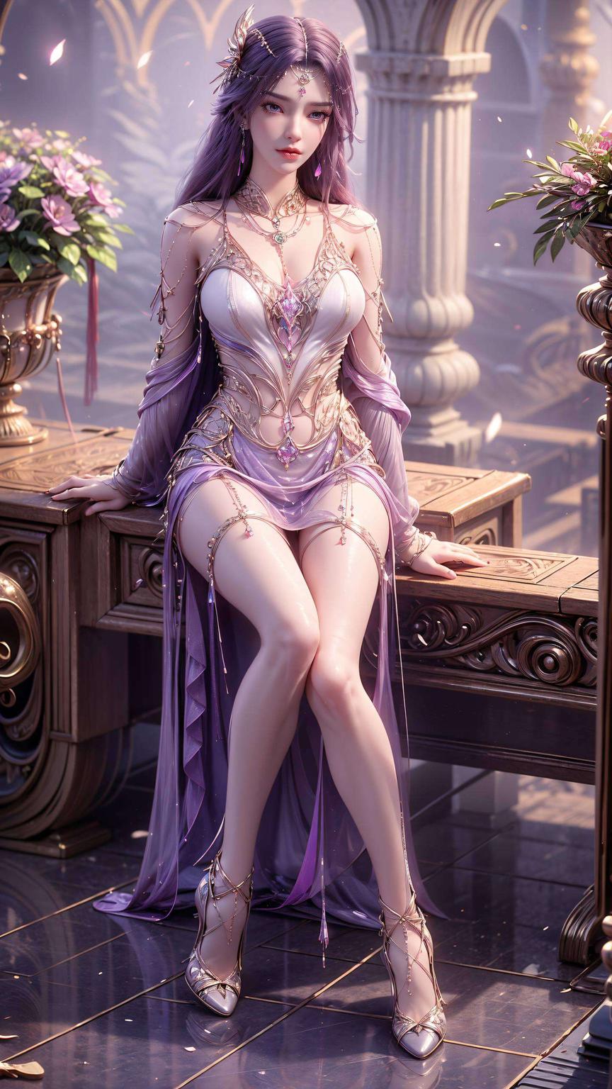 置身于绚丽多彩的动漫世界云曦动态三屏壁纸