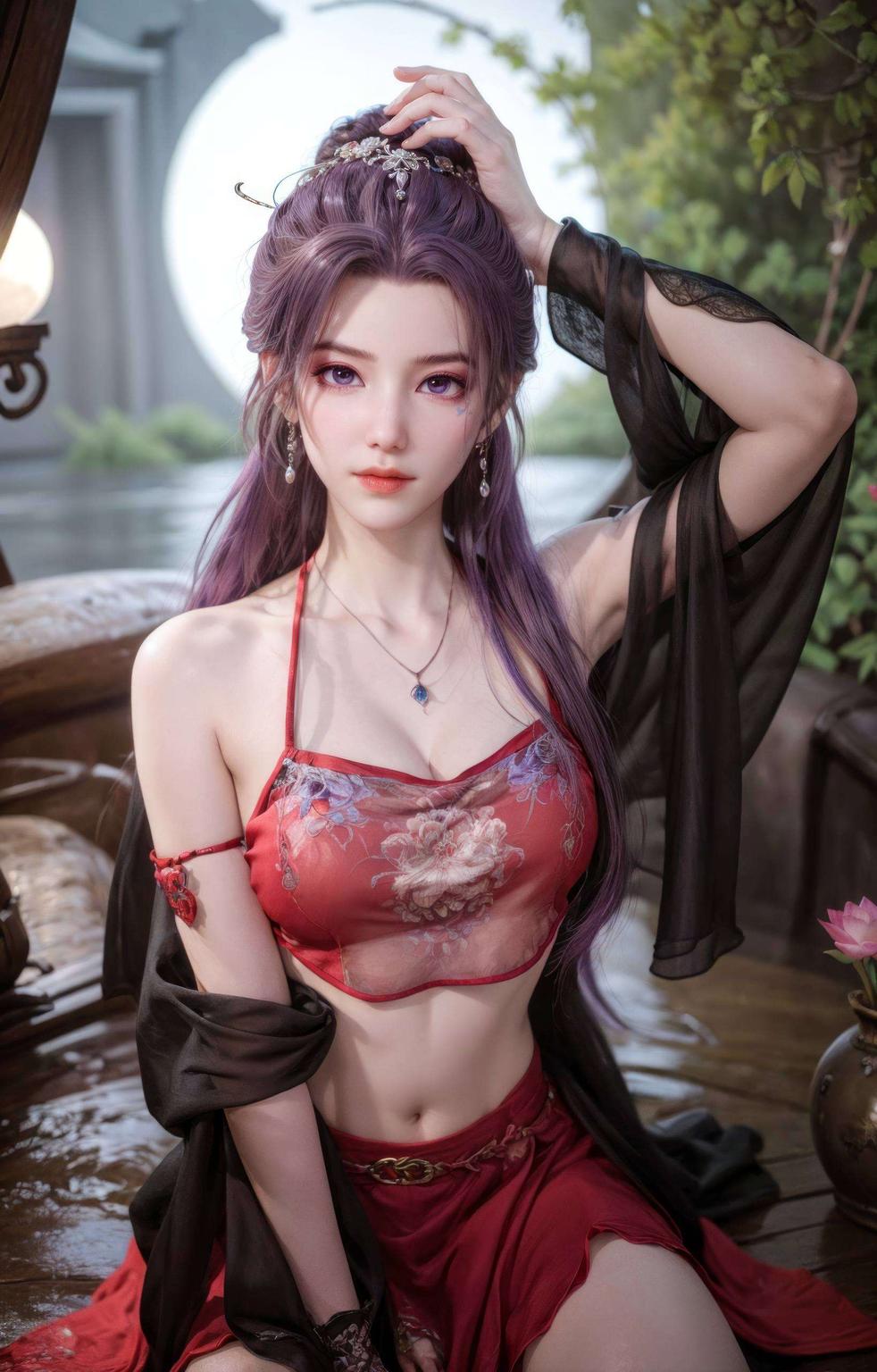 她那婉约的身姿让你的桌面也沐浴在古典的浪漫之中