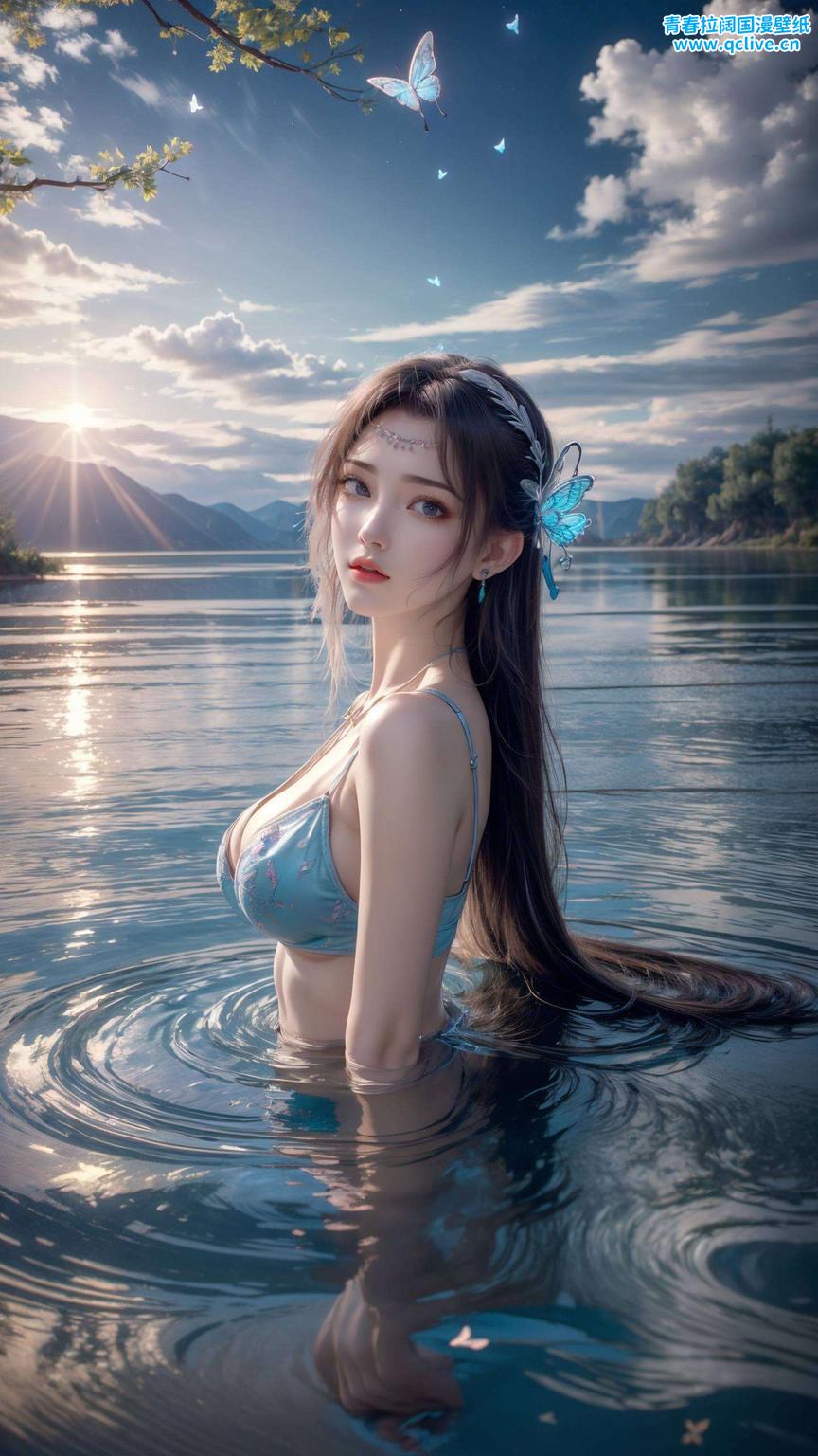 将传统艺术与现代科技完美结合这款融合了国漫精髓与赛博朋克风格的AI壁纸