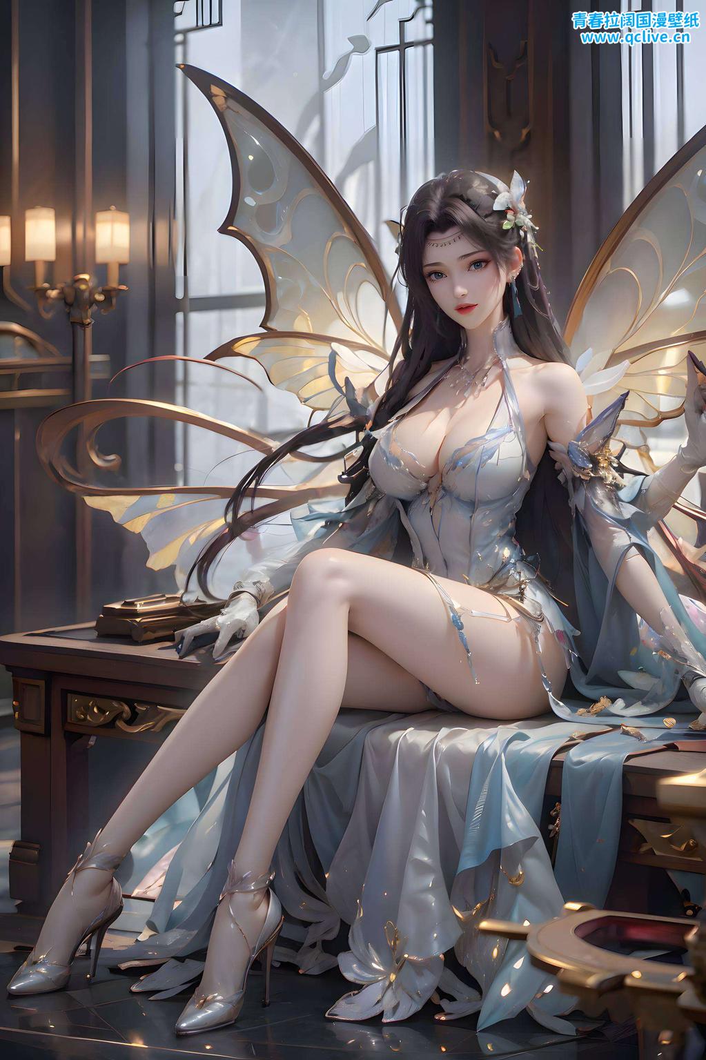 这款精美丝绒手机国漫美女桌面以云韵壁纸水印头像动漫为主题