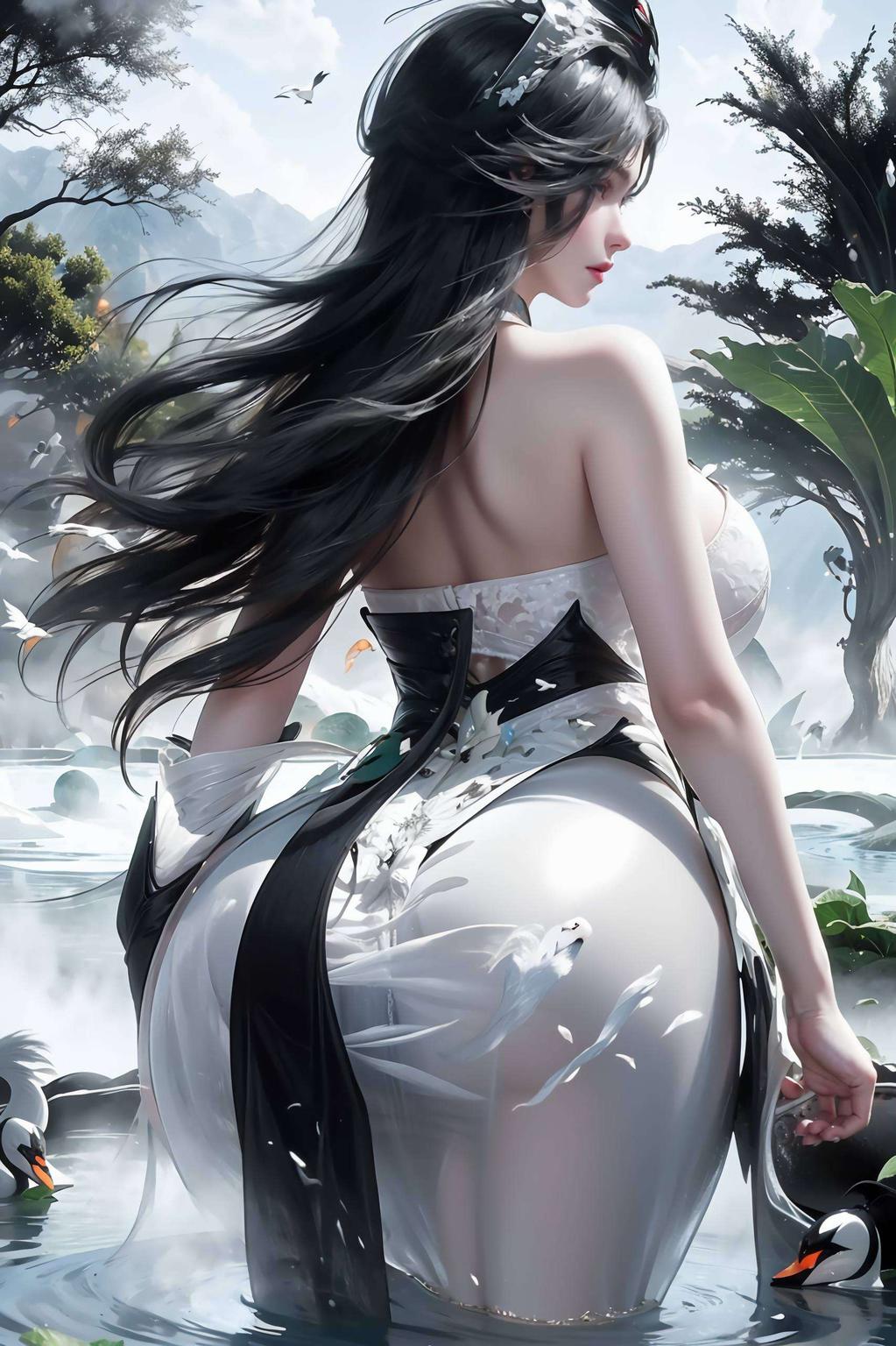 静态国漫女主AI东方元素手机国漫美女AI美女：遇见周紫虹东方韵味与现代科技交融