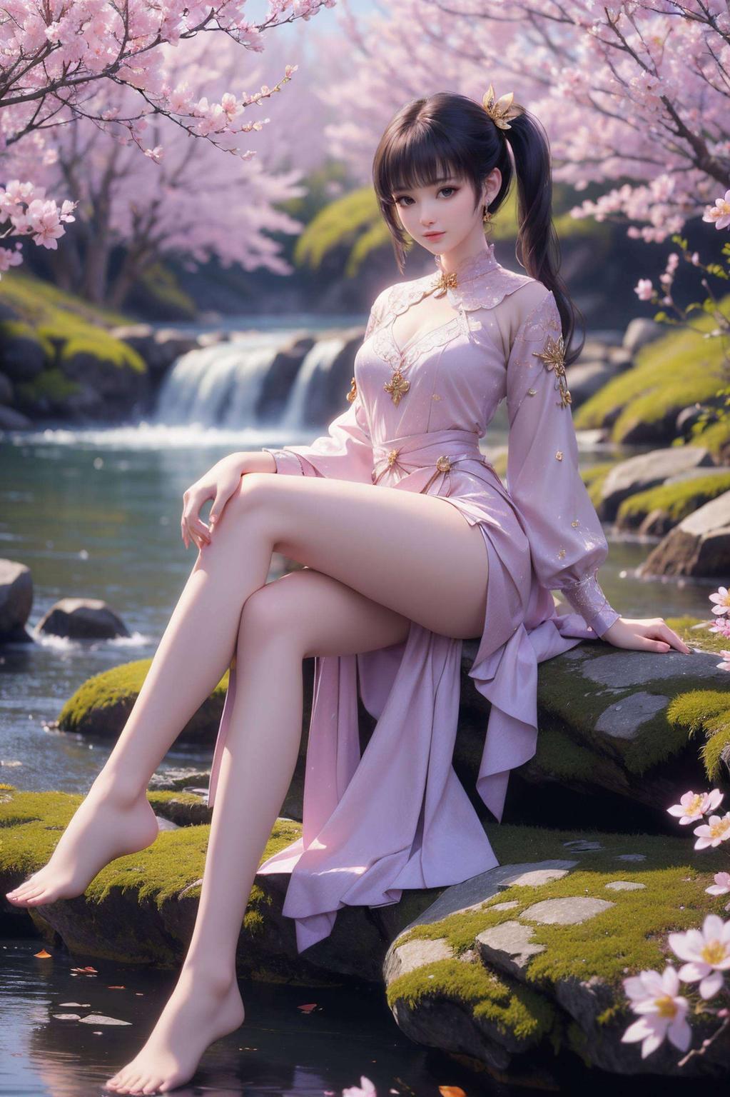 犹如置身仙境AI绘画技术让角色栩栩如生