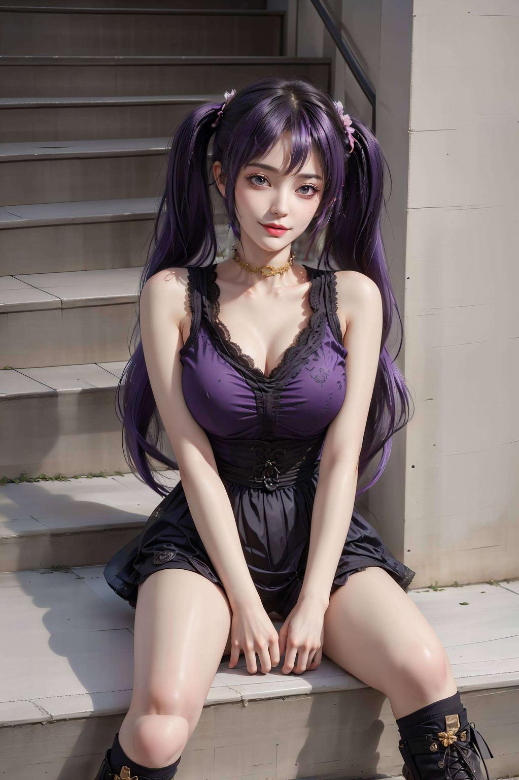 以她独特的ins风条纹造型跃然于4K超高清电脑壁纸之上