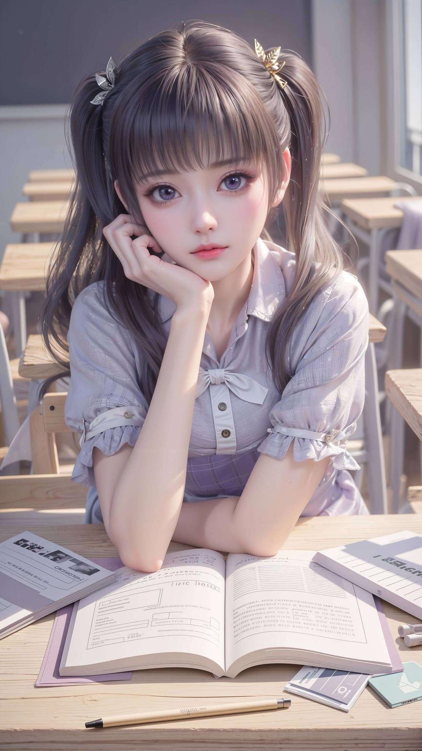 每一笔都如梦如幻紫妍