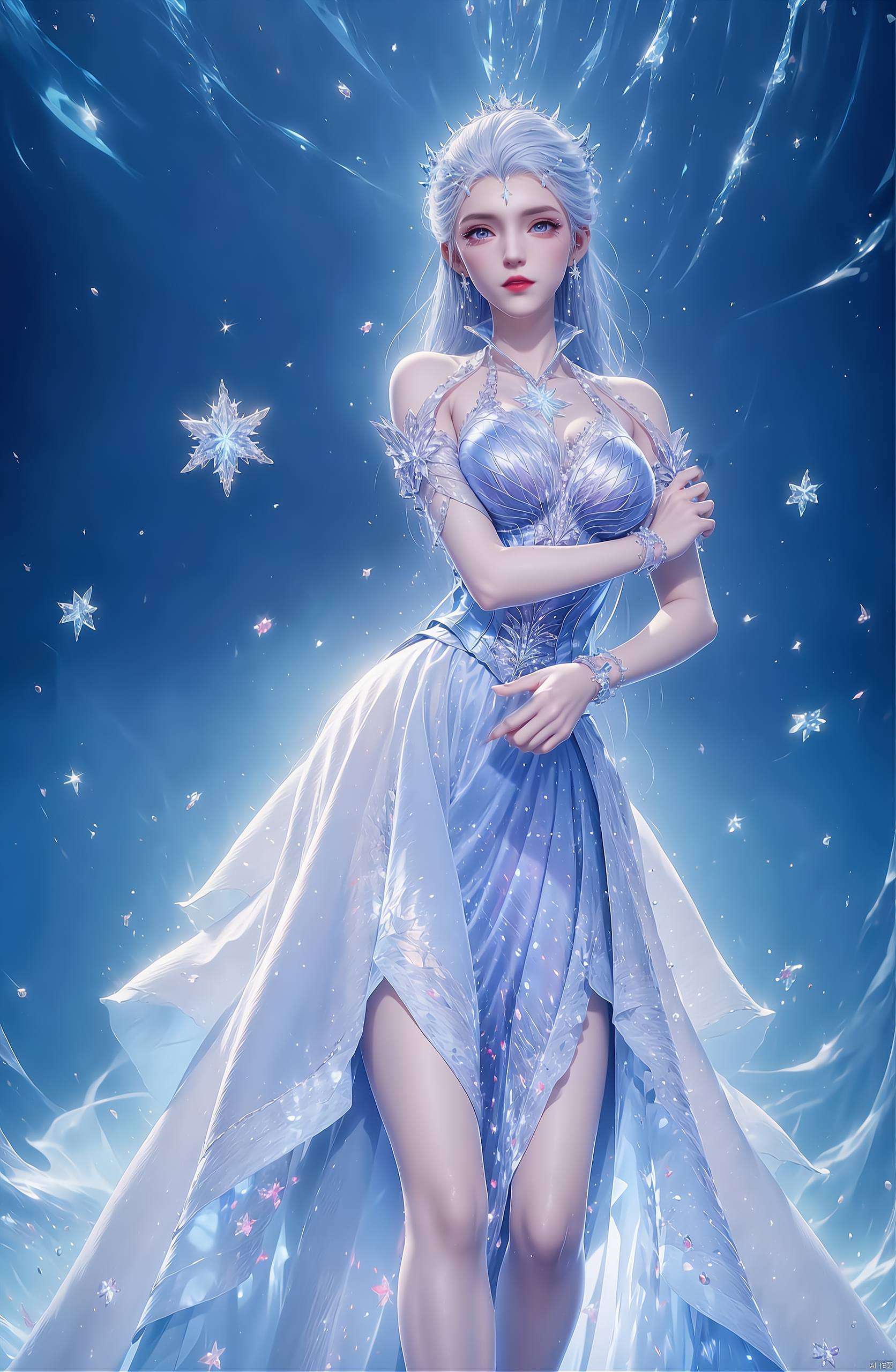 成为了无数粉丝心中的冰雪女神她的建模超清图片