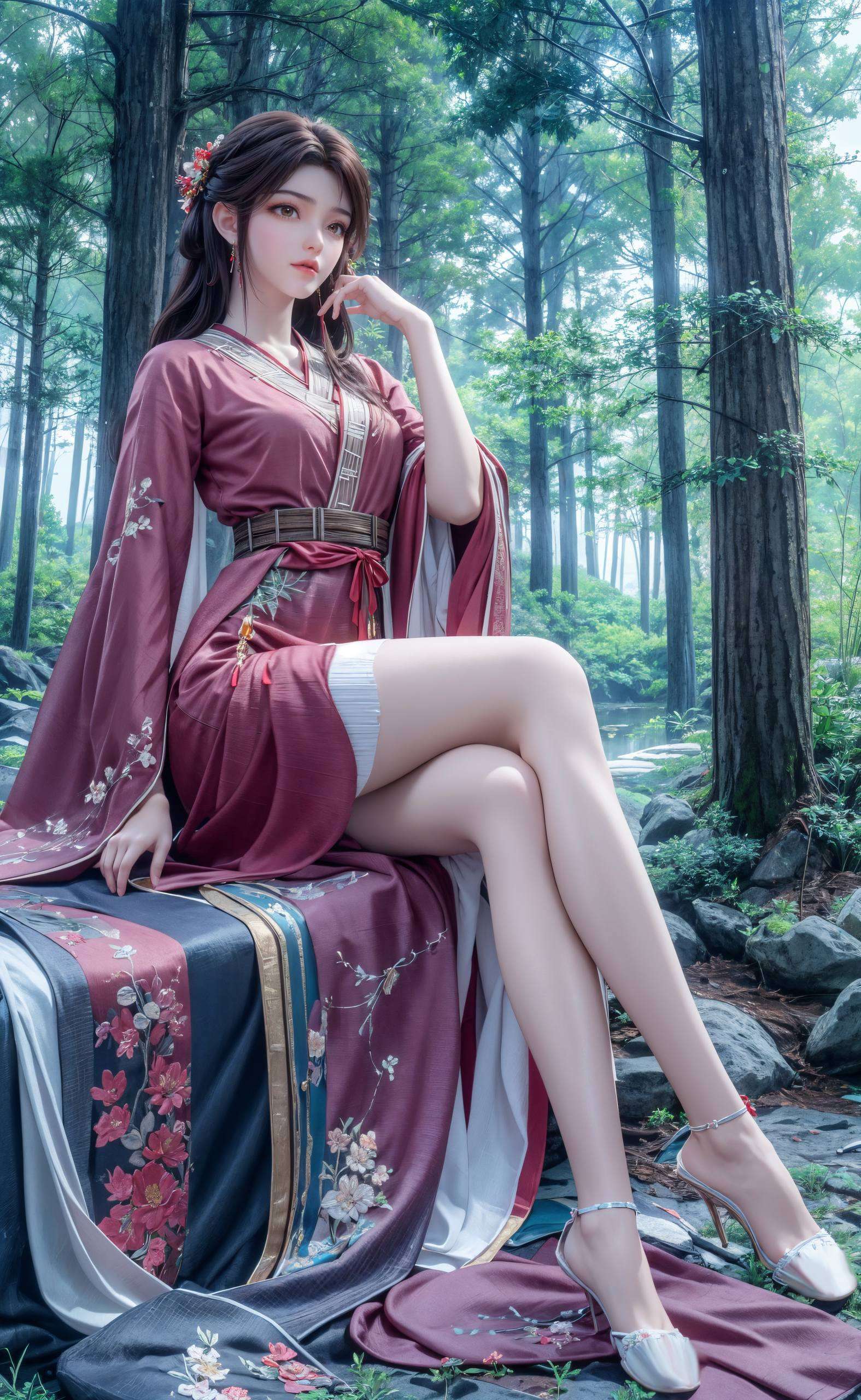 她的每一个动作无论是她的战斗姿态