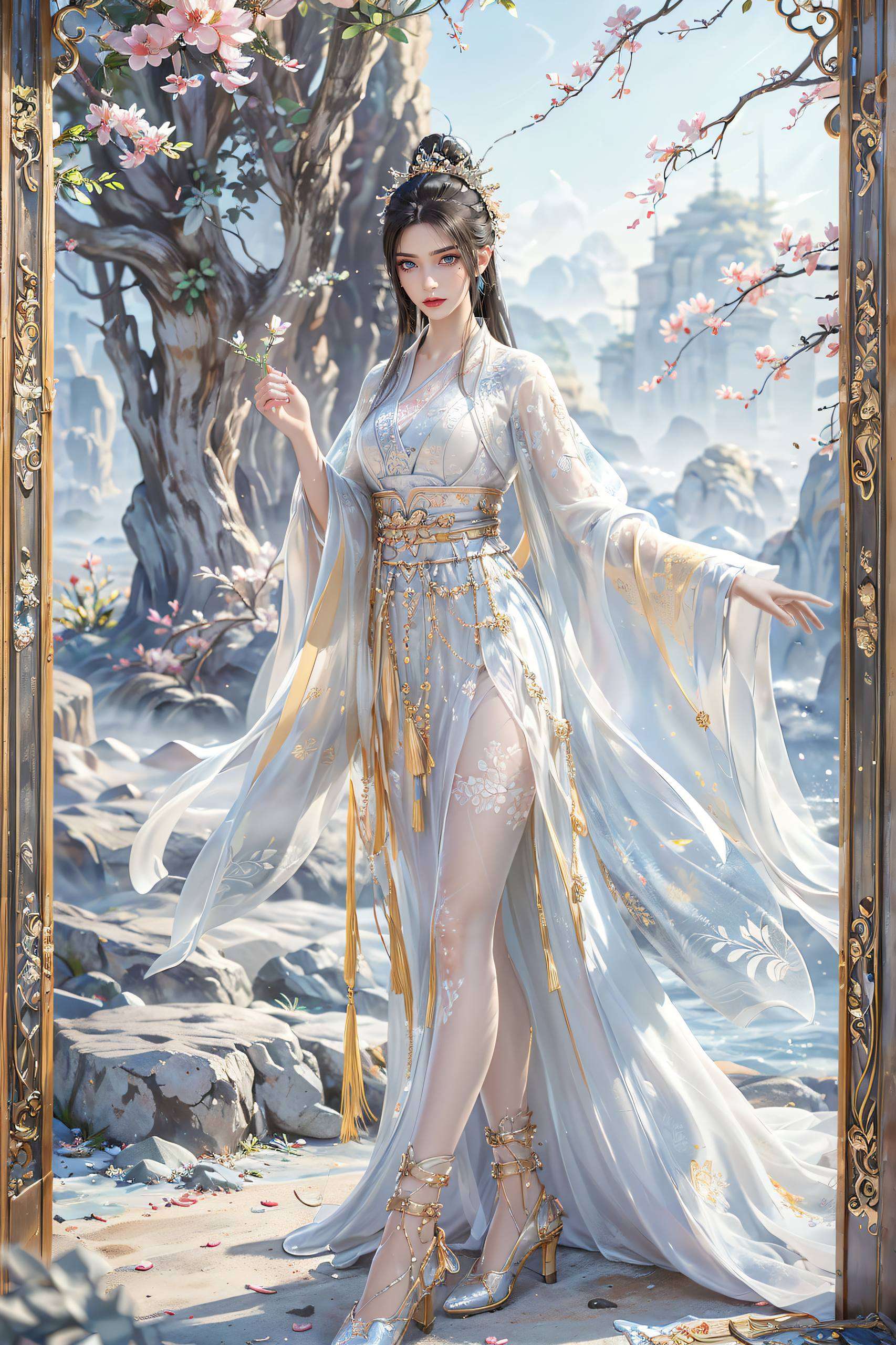 在永生的世界里她的美丽与力量交织