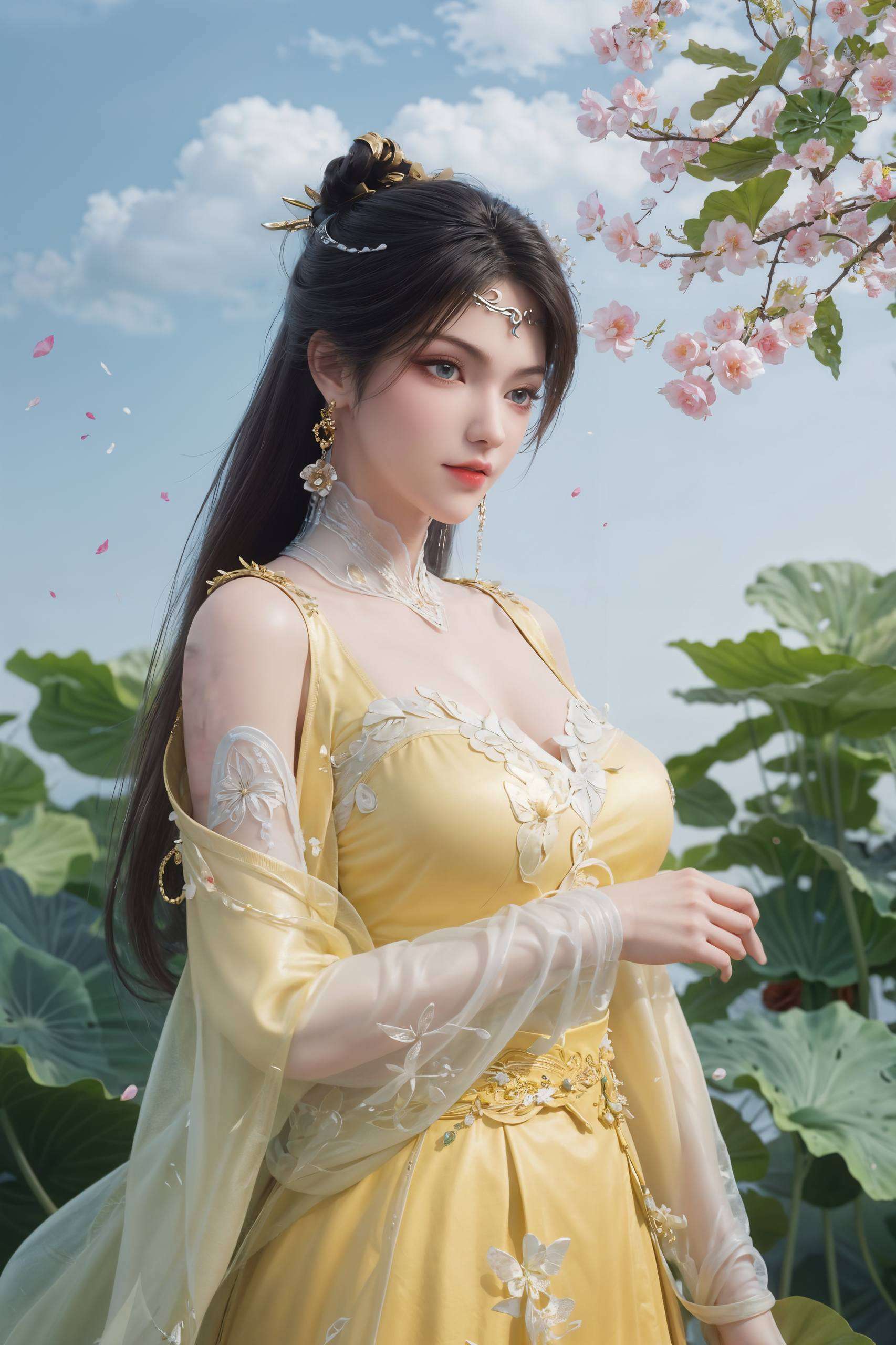 金瓶儿如同一朵盛开的妖艳之花她的眼神中藏着无尽的秘密与诱惑